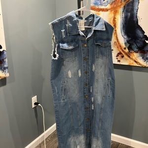 New with Tag Maxi Denim Jacket